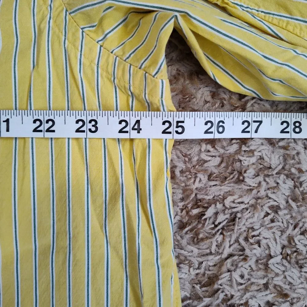 Ralph Lauren Polo Jeans Co Men Size XL Striped Long Sleeve Button‎ Up Yellow